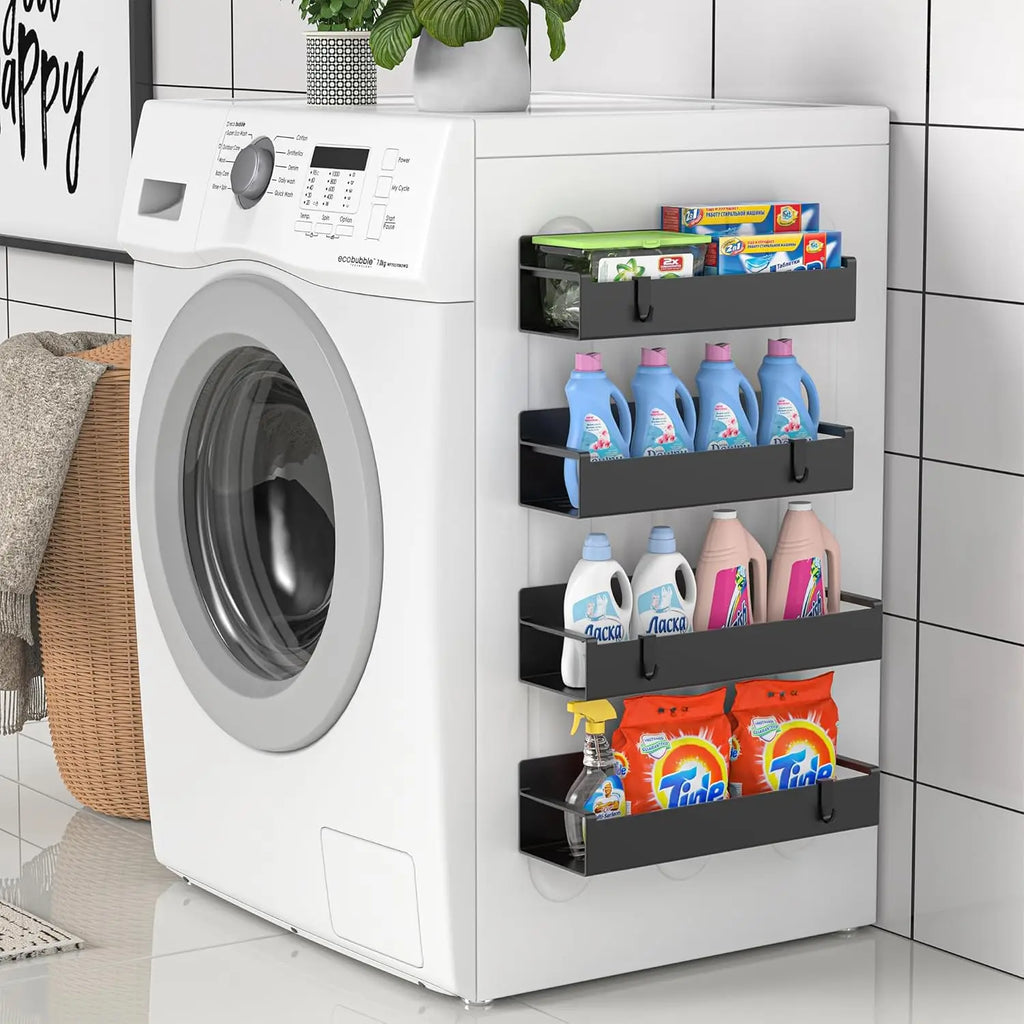 Magnetic Refrigerator Spice Storage Rack Refrigerator Washing Machine Side Storage Rack Home Space-Saving Kitchen Storage Rack
