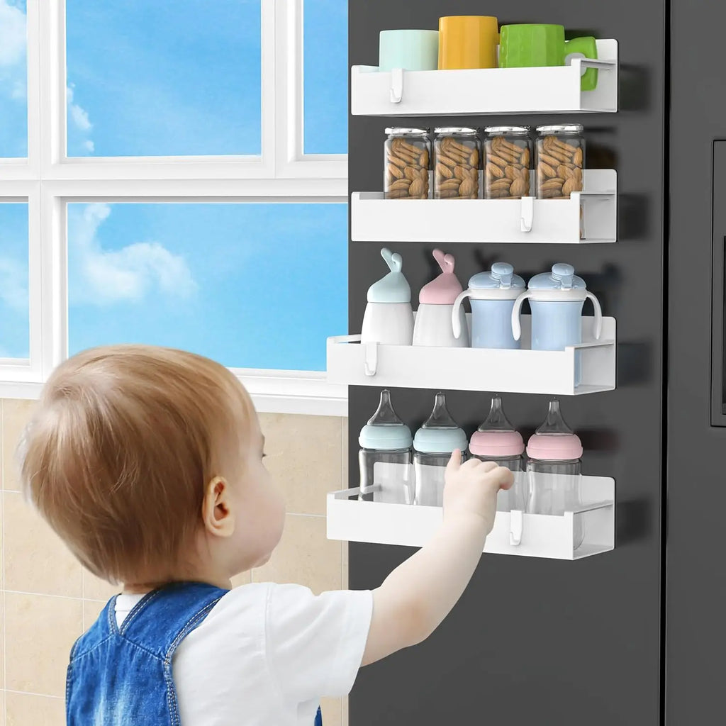 Magnetic Refrigerator Spice Storage Rack Refrigerator Washing Machine Side Storage Rack Home Space-Saving Kitchen Storage Rack