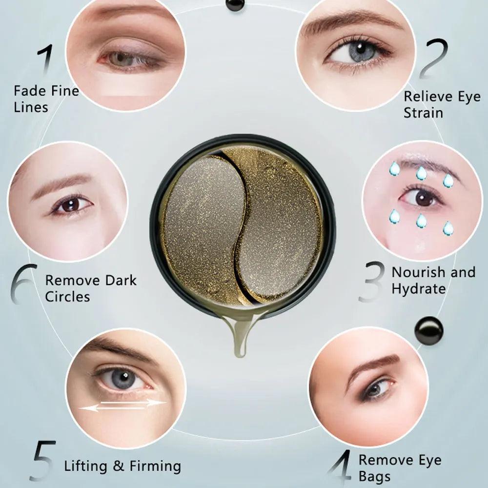 ARTISCARE Black Pearl + Seaweed Eye Mask 2pcs/Lot Moisturizing Fade Wrinkles Dark Circle Collagen Gel Eye Patches Eyes Care