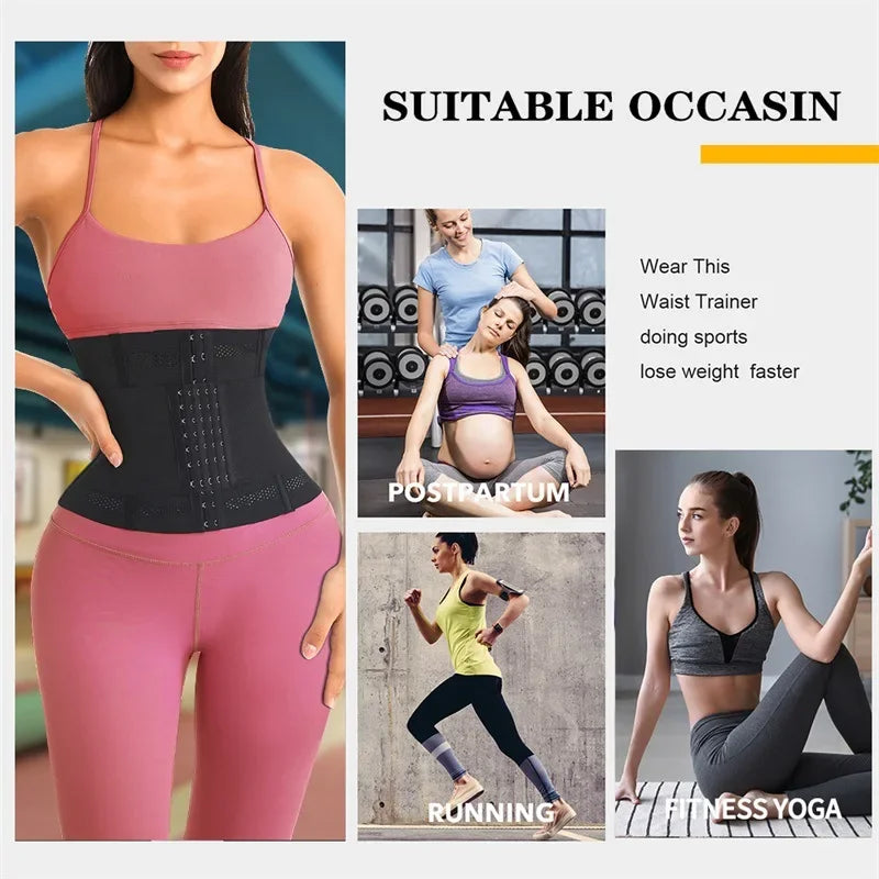 Shapewear Women Corset Belts Waist Trainer Body Shaper Double Tummy Control Slimming Sheath Flat Belly Reductive