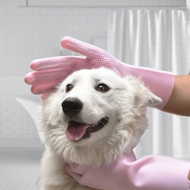 Pet Grooming Cleaning Gloves Dog Cat Bathing Shampoo Glove Pet Accessories For Cats Shower Cleaning Tools
