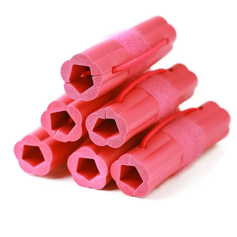 6pcs Heatless Hair Curlers Set Self-adhesive Sponge Hair Rollers Sleeping Soft Foam Portable Salon Styling Accessories