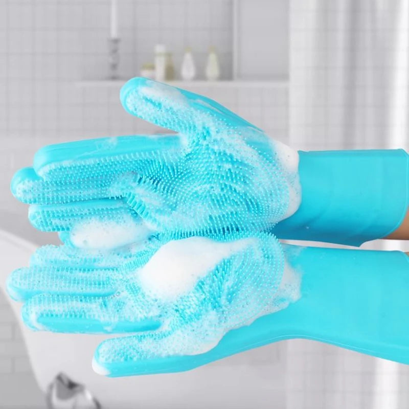 Pet Grooming Cleaning Gloves Dog Cat Bathing Shampoo Glove Pet Accessories For Cats Shower Cleaning Tools
