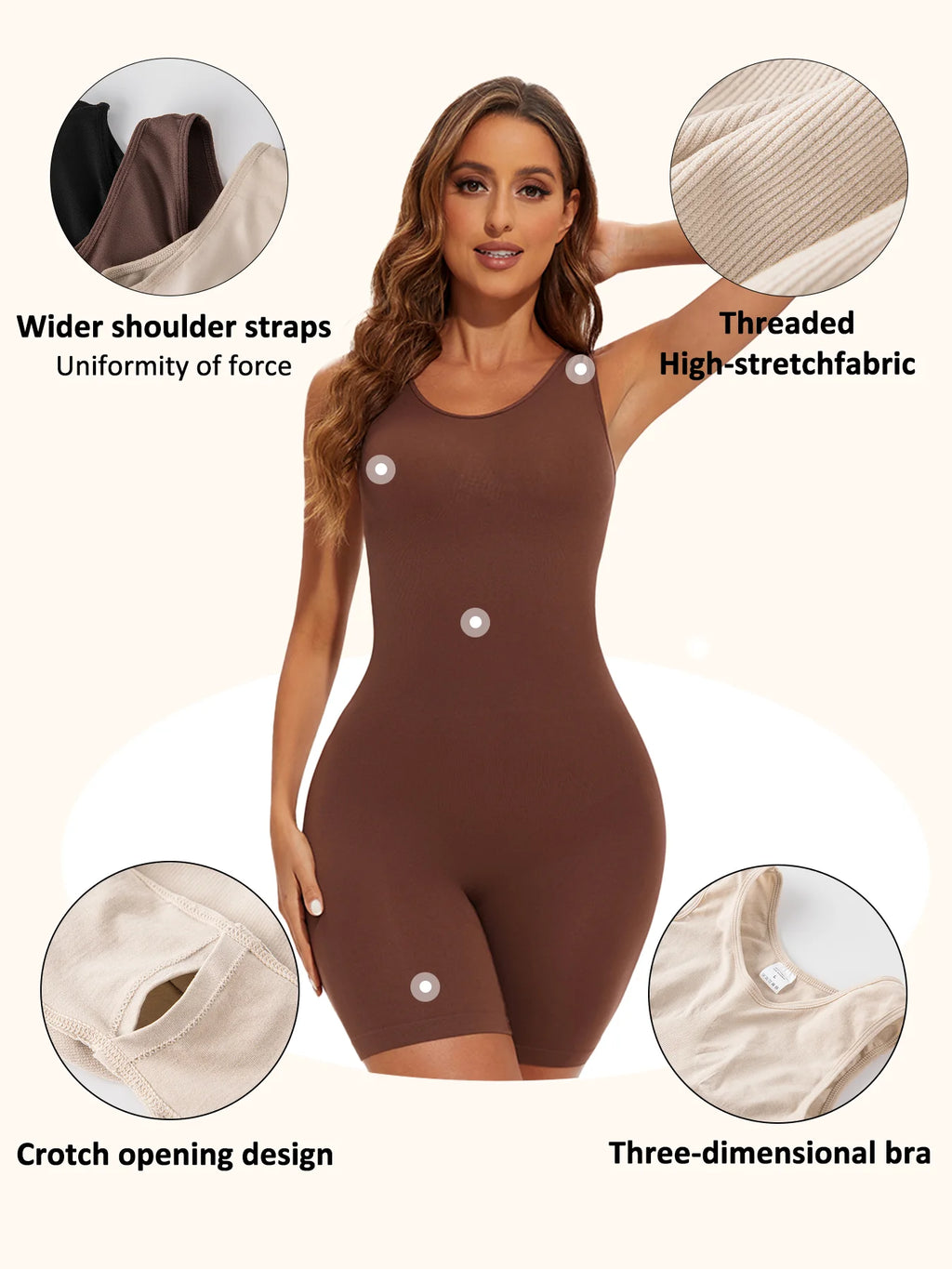 1Peice Solid Tummy Control Shaping Shapewear Seamless High Elastic Bodysuit Lingerie Sexy Sleeveless Tight Body Shaper Black Top