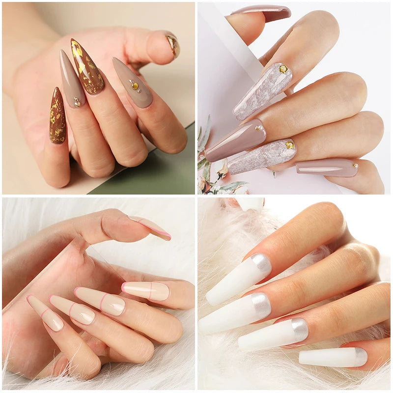 Poly Gel Extension Tool Set Professional Gel Nail Polish Kit With UV LED Nail Lamp Dryer And Electric Nail Drill Machine
