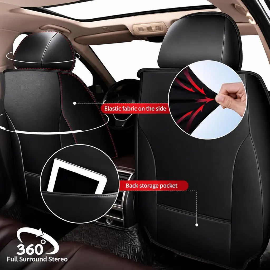 Anti-Slip  Breathable Car 5 Seat Cover For Toyota Camry 2007-2018 Front+Rear Seat Cushion Pad Full Set Adjustable Straps
