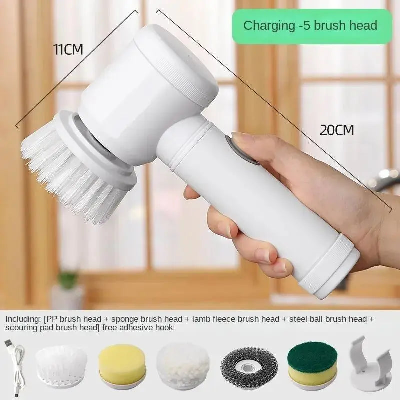 Wireless Electric Spin Scrubber Power Cleaning Brush For Kitchen Bathroom Car Tiles Multi Function Portable Scrub Tool