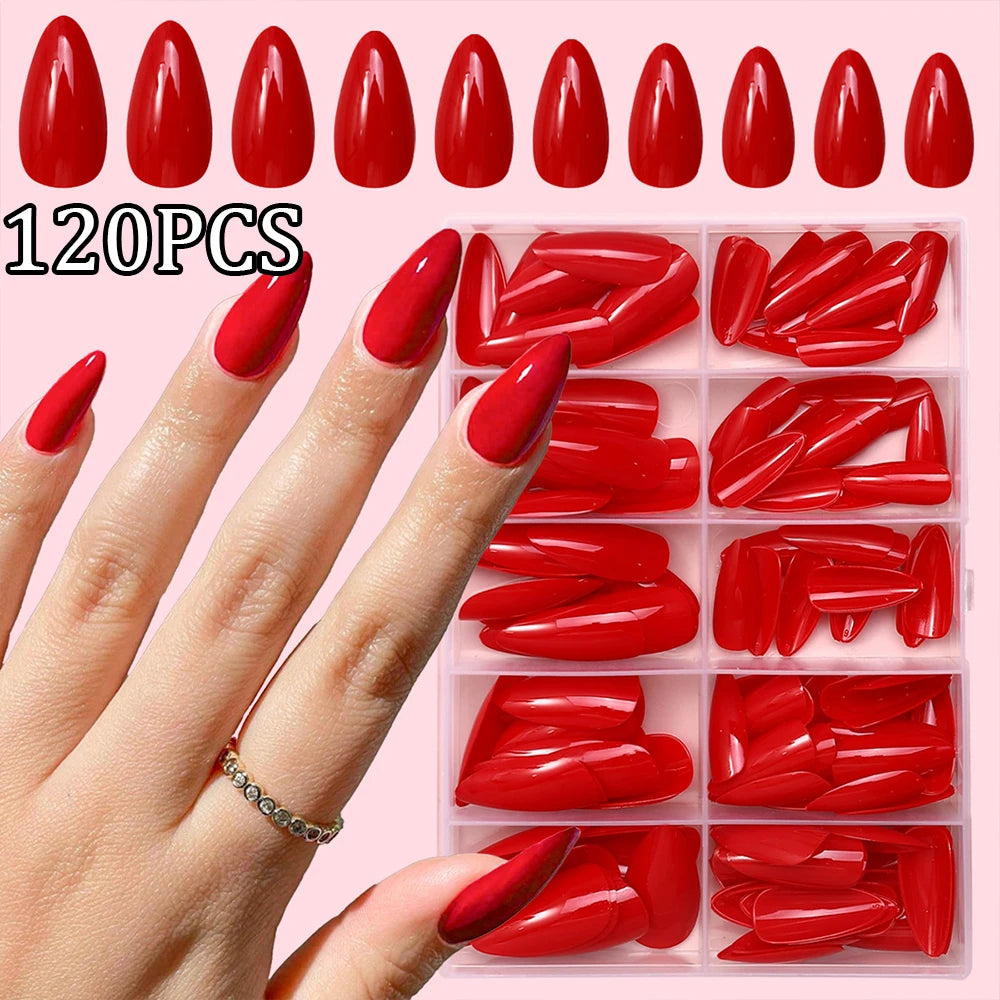 1BOX Candy Color French Short Square False Nails Pink/Green/Purple Full Cover Macarons Press On Nails DIY Artificial Manicure