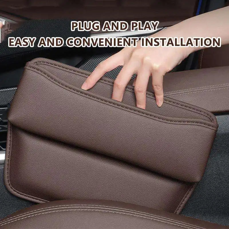 1pcs Leather Car Seat Gap Organizer Multifunction Console Crevice Filler Side Storage Box Car Interior Storage Pocket