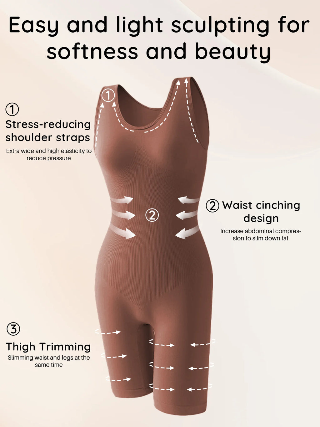 1Peice Solid Tummy Control Shaping Shapewear Seamless High Elastic Bodysuit Lingerie Sexy Sleeveless Tight Body Shaper Black Top