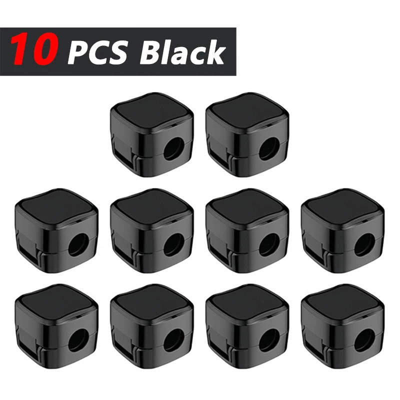 iLMH Non-magnetic Strong Cable Clips Adjustable Cord Holder, Adhesive Under Desk Mgmt Organizer, Home Office Car Wall Desktop