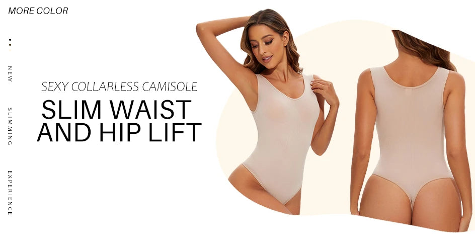 Seamless Shapewear Bodysuit for Women Body Shaper Thong Body Shaping Sculpting Breast Slimming Wide Shoulder Straps Shapers New