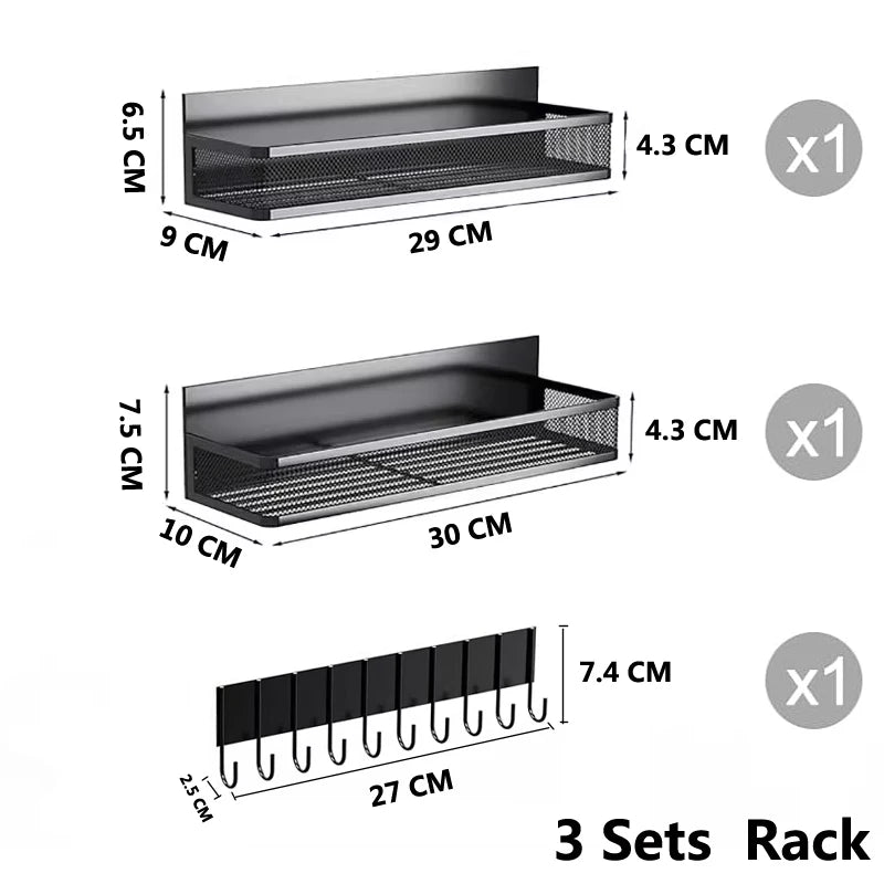 Metal Magnetic Spice Storage Rack for Refrigerator Oven Magnetic Fridge Shelf for DIY Kitchen Spice Organizer Magnetic Shelf
