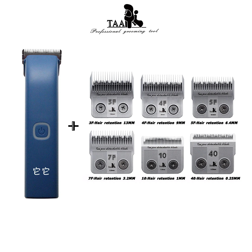 TAA Dog Electric Clippers Sets Professional Pet Grooming Clipper for Dog Pet Hair Clipper Accessories Metallurgy Steel Blade T1
