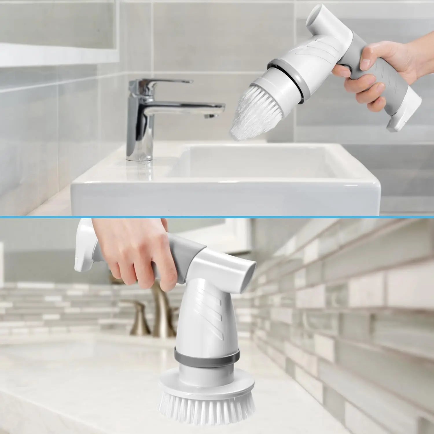 2026 New Upgrade Electric Spin Scrubber,Bathroom Shower Electric Scrubber forCleaning Power Cleaning Brush Rechargeable Cordless