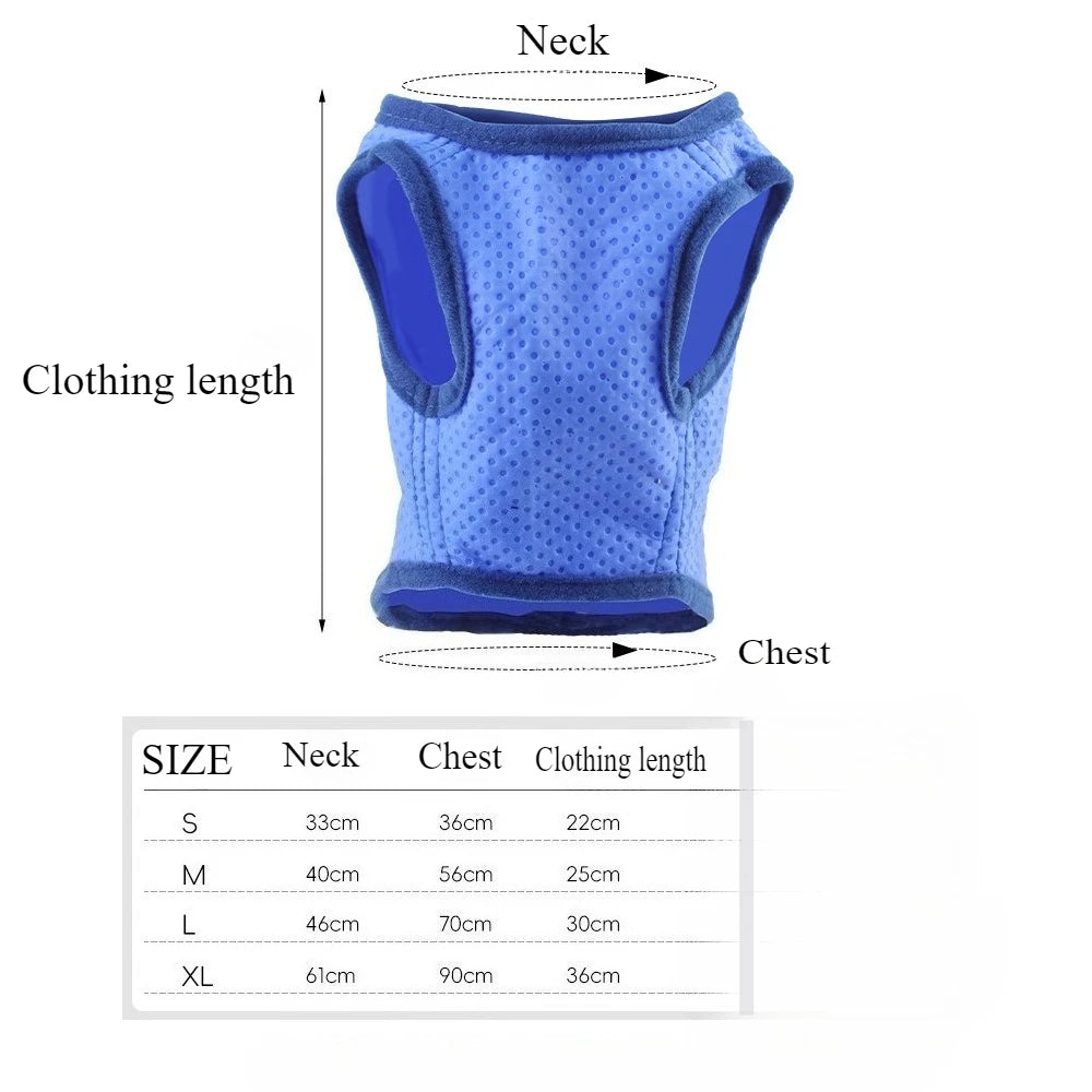 Summer Heatstroke Prevention and Cooling Pet Vest Cool Clothes for Dogs Sweat Absorbing and Breathable Vest with Air Vent Design