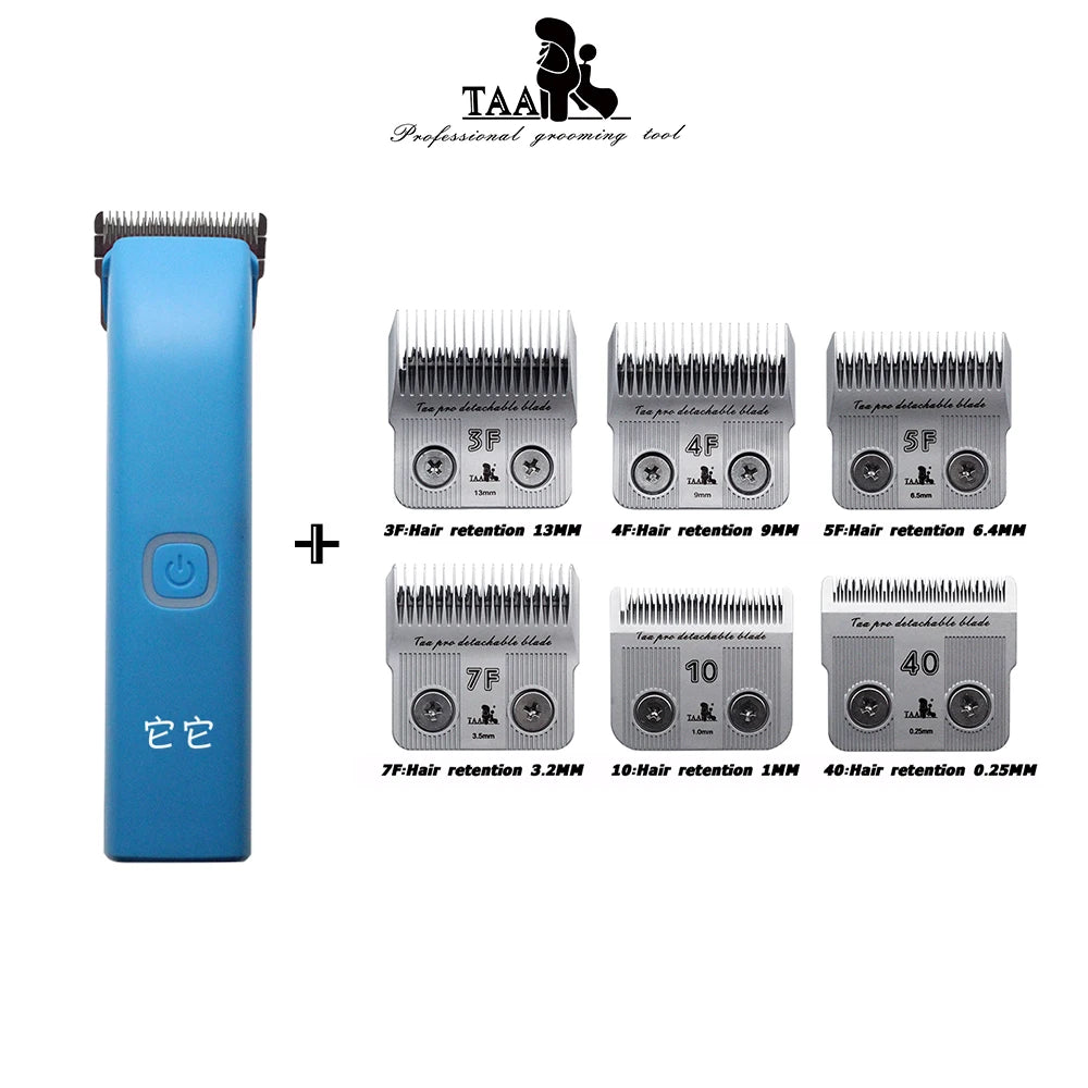 TAA Dog Electric Clippers Sets Professional Pet Grooming Clipper for Dog Pet Hair Clipper Accessories Metallurgy Steel Blade T1