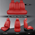 Universal Waterproof PU Leather Car 5 Seat Covers Full Set Interior Protector Comfortable & Durable for All Seasons Fits Most Vehicles
