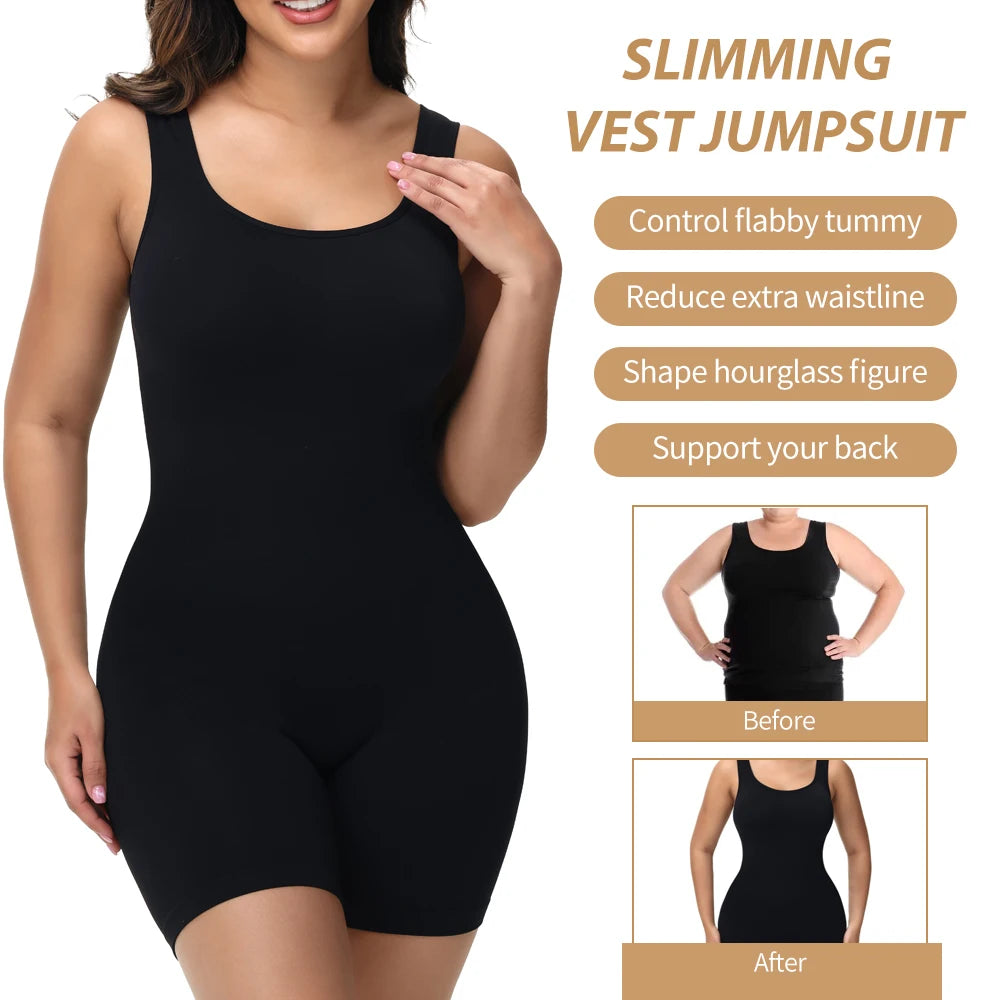 Wide Strap Shorts Body Shaper Bodysuit Women Tummy Control Comfortable Shapewear Suit Full Body Control Ladies Underwear New in