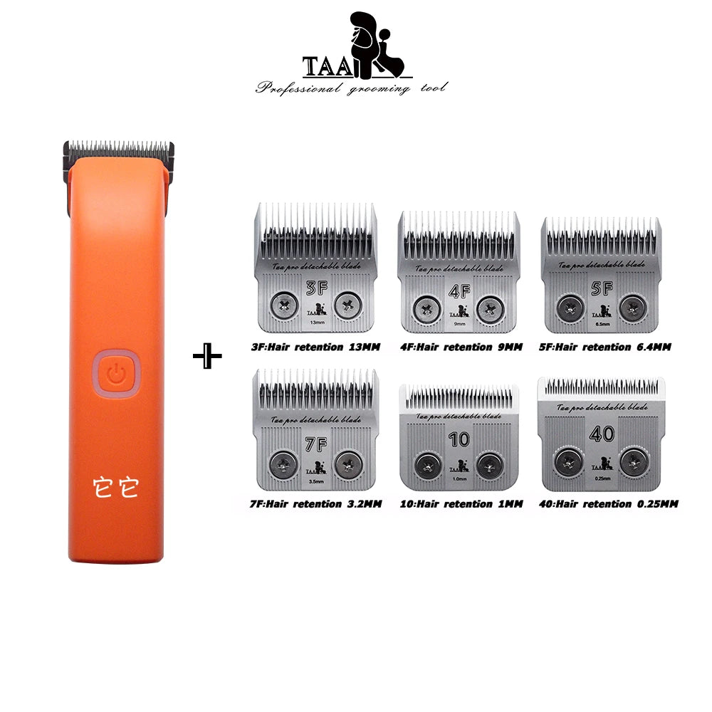 TAA Dog Electric Clippers Sets Professional Pet Grooming Clipper for Dog Pet Hair Clipper Accessories Metallurgy Steel Blade T1