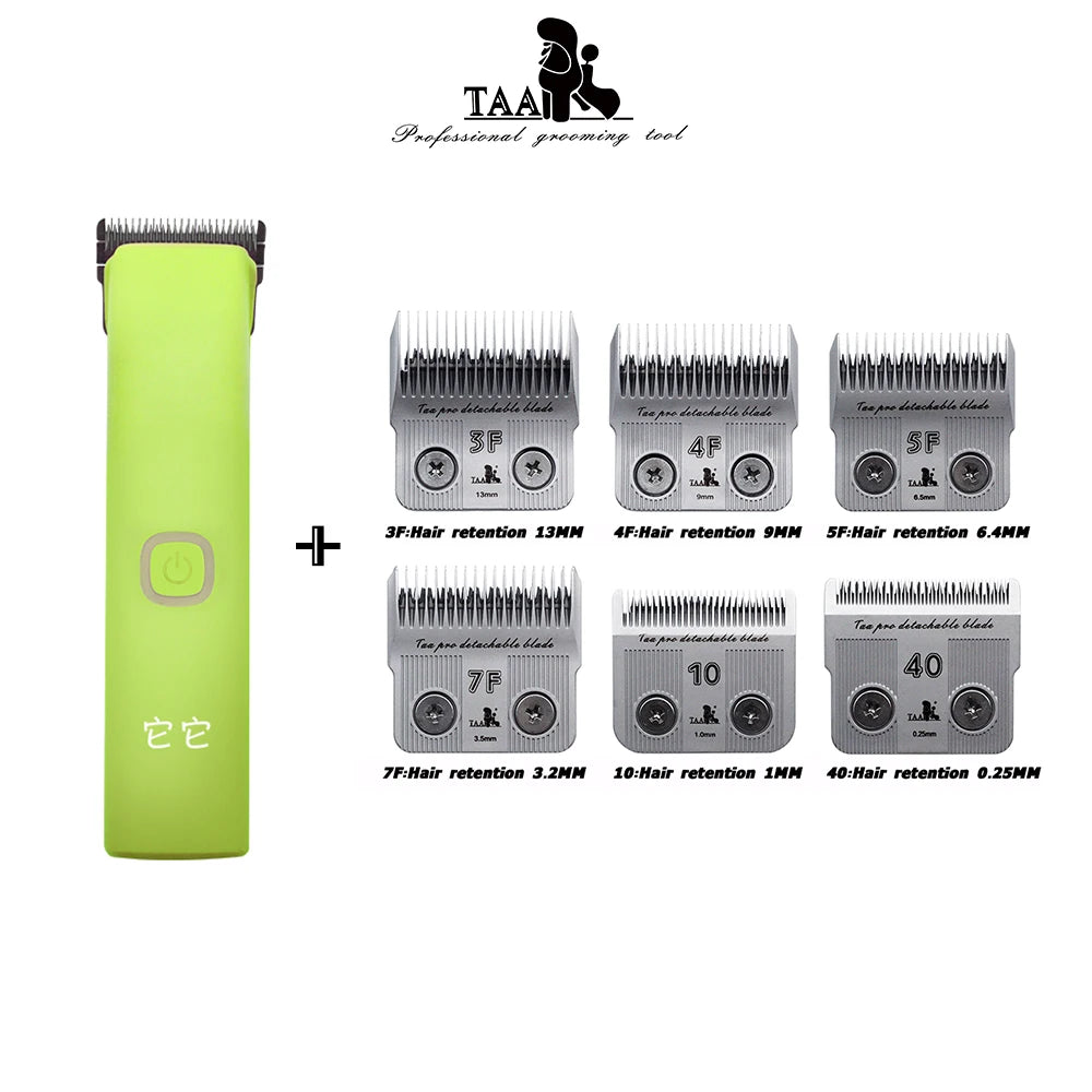 TAA Dog Electric Clippers Sets Professional Pet Grooming Clipper for Dog Pet Hair Clipper Accessories Metallurgy Steel Blade T1