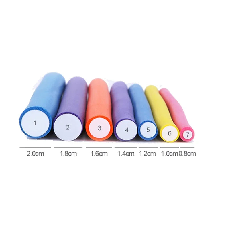11pcs Flexible Curling Rod Foam Hair Curler  Heatless Hair Rollers Set Waves DIY Twist & Wrap Styling Tool for Natural Curls