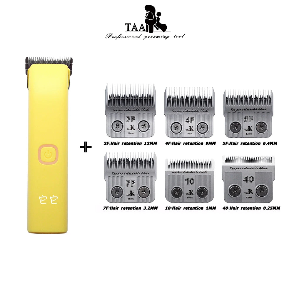 TAA Dog Electric Clippers Sets Professional Pet Grooming Clipper for Dog Pet Hair Clipper Accessories Metallurgy Steel Blade T1