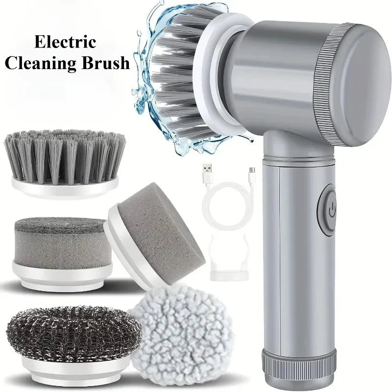 Wireless Electric Spin Scrubber Power Cleaning Brush For Kitchen Bathroom Car Tiles Multi Function Portable Scrub Tool