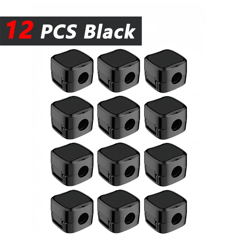 iLMH Non-magnetic Strong Cable Clips Adjustable Cord Holder, Adhesive Under Desk Mgmt Organizer, Home Office Car Wall Desktop