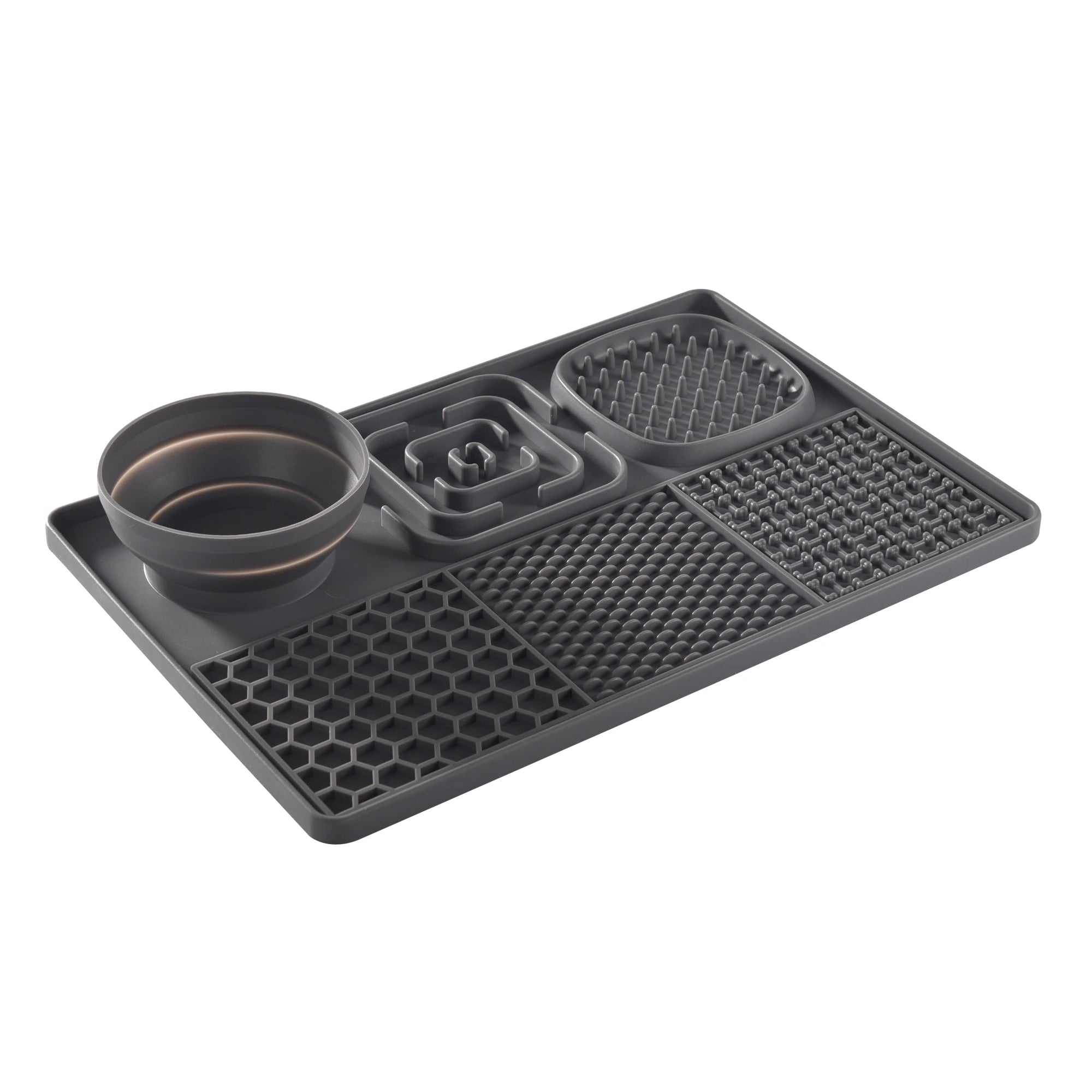 Silicone dog licking pad, slow feeder with suction cup for food and water without BPA
