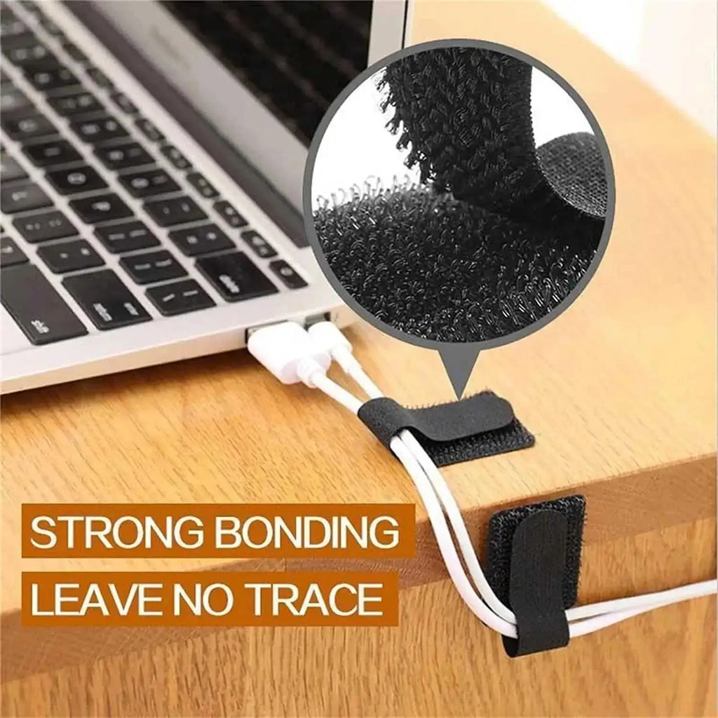 20pcs Reusable Cable Tie Fastening Mouse Wire Organizer Cord Rope Holder Desk Management Self Adhesive Adjustable Cord Organizer