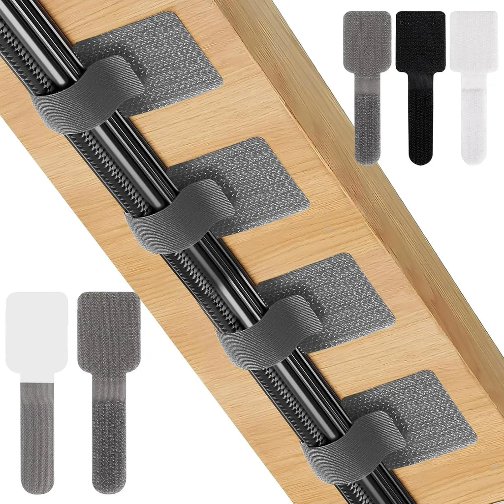 New Reusable Cable Ties Velcro Ties Self-Adhesive Power Cord Cable Holder Adjustable Cord Storage Desktop Organiser Manager