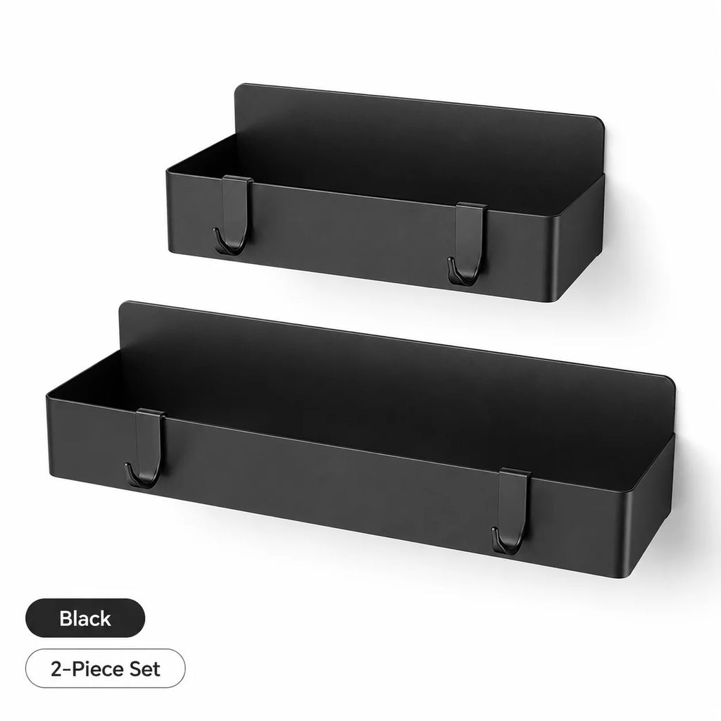 Magnetic Refrigerator Side Storage Rack ABS Wall Mounted Spice Organizer No Drill Kitchen Shelf for Fridge Laundry Bathroom
