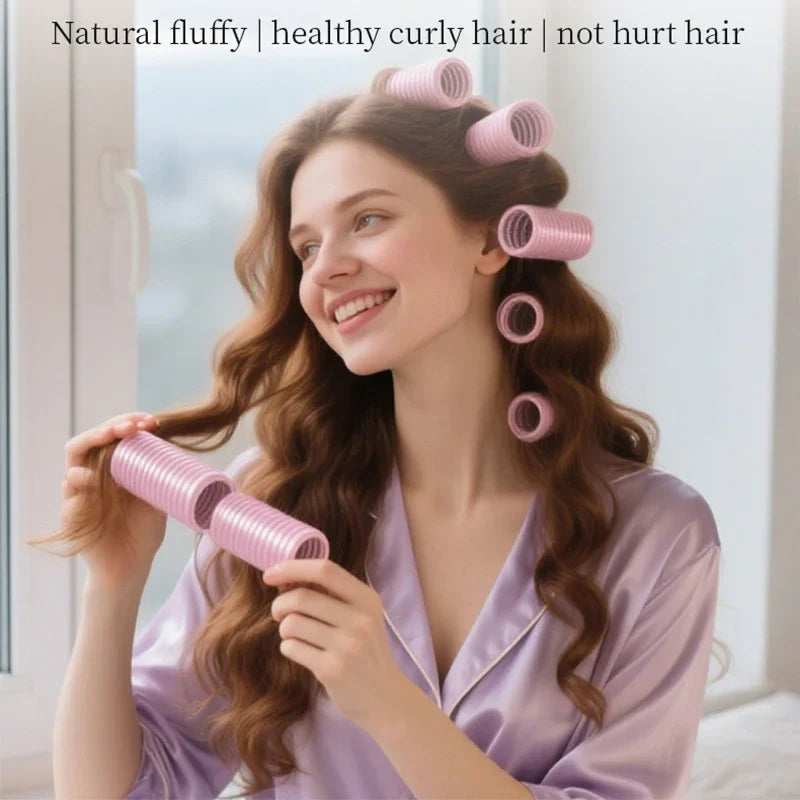 1/2PCS Self-Adhesive Hair Heatless Rollers Hairdressing Home Use DIY Styling Roller Roll Curler Hair Hair Accessories Tools