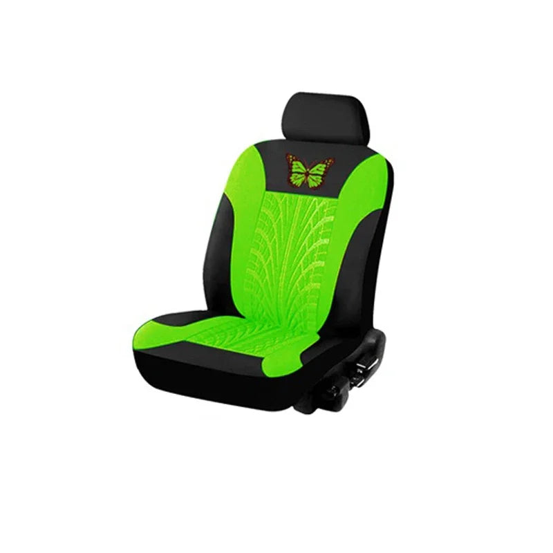 Car Seat Cover Full Set, Universal Butterfly Pattern Embroidery Auto Seat Cover Set