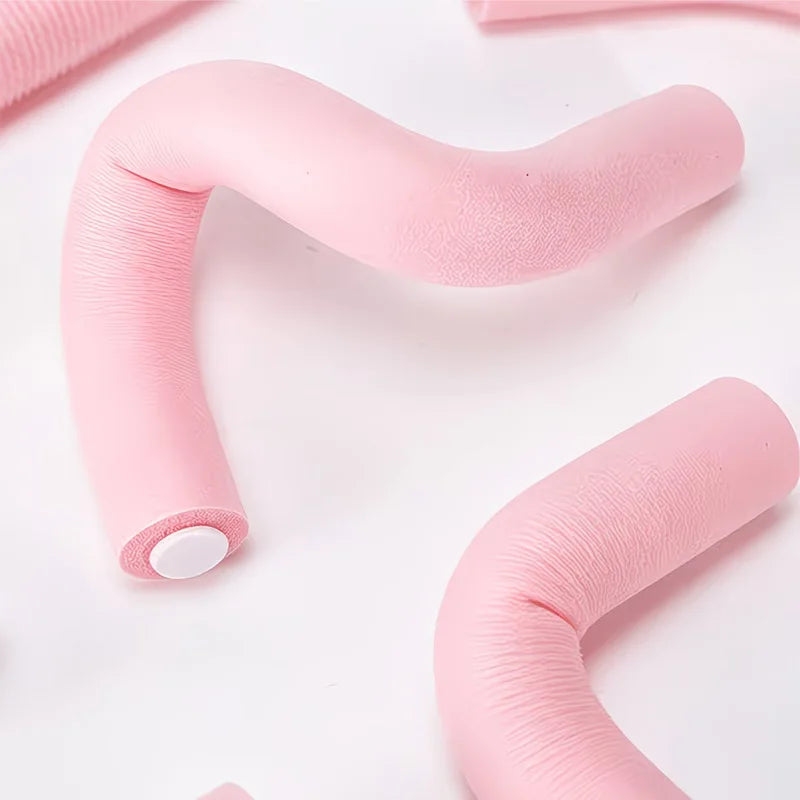 24PCS Plus Size Oversize Heatless Hair Curlers, Flexible Bendable Twist Foam Flexi Rods, No Heat Sleep In DIY Hair Rollers Styling Set for Long Thick Hair Natural Curls