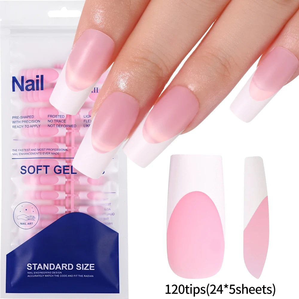 576pcs/Box Colorful Fake Nails Black Red Design Fake Nail Oval Short Square Press On False Nails Mixed Full Cover Nail Tips