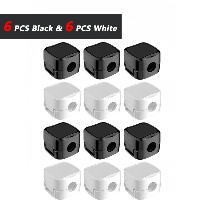 iLMH Non-magnetic Strong Cable Clips Adjustable Cord Holder, Adhesive Under Desk Mgmt Organizer, Home Office Car Wall Desktop