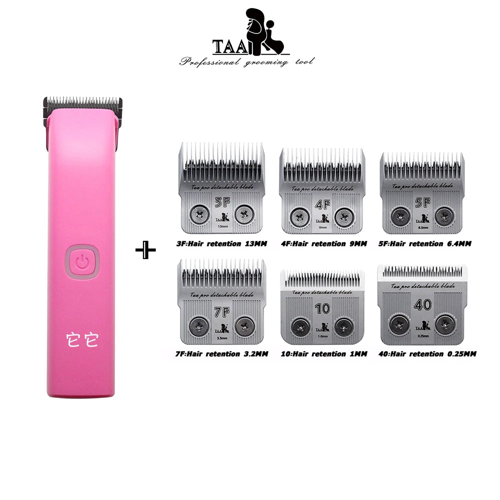 TAA Dog Electric Clippers Sets Professional Pet Grooming Clipper for Dog Pet Hair Clipper Accessories Metallurgy Steel Blade T1