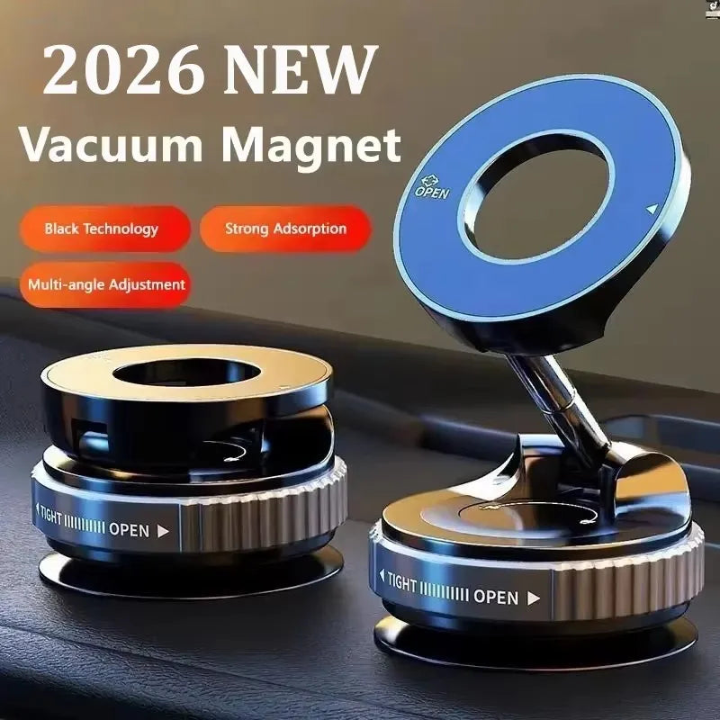1 Pcs 360° Upgraded Adjustable&Foldable Magnetic Car Mobile Phone Holder Hollow Out Design Rotatable Zinc Alloy And ABS Material