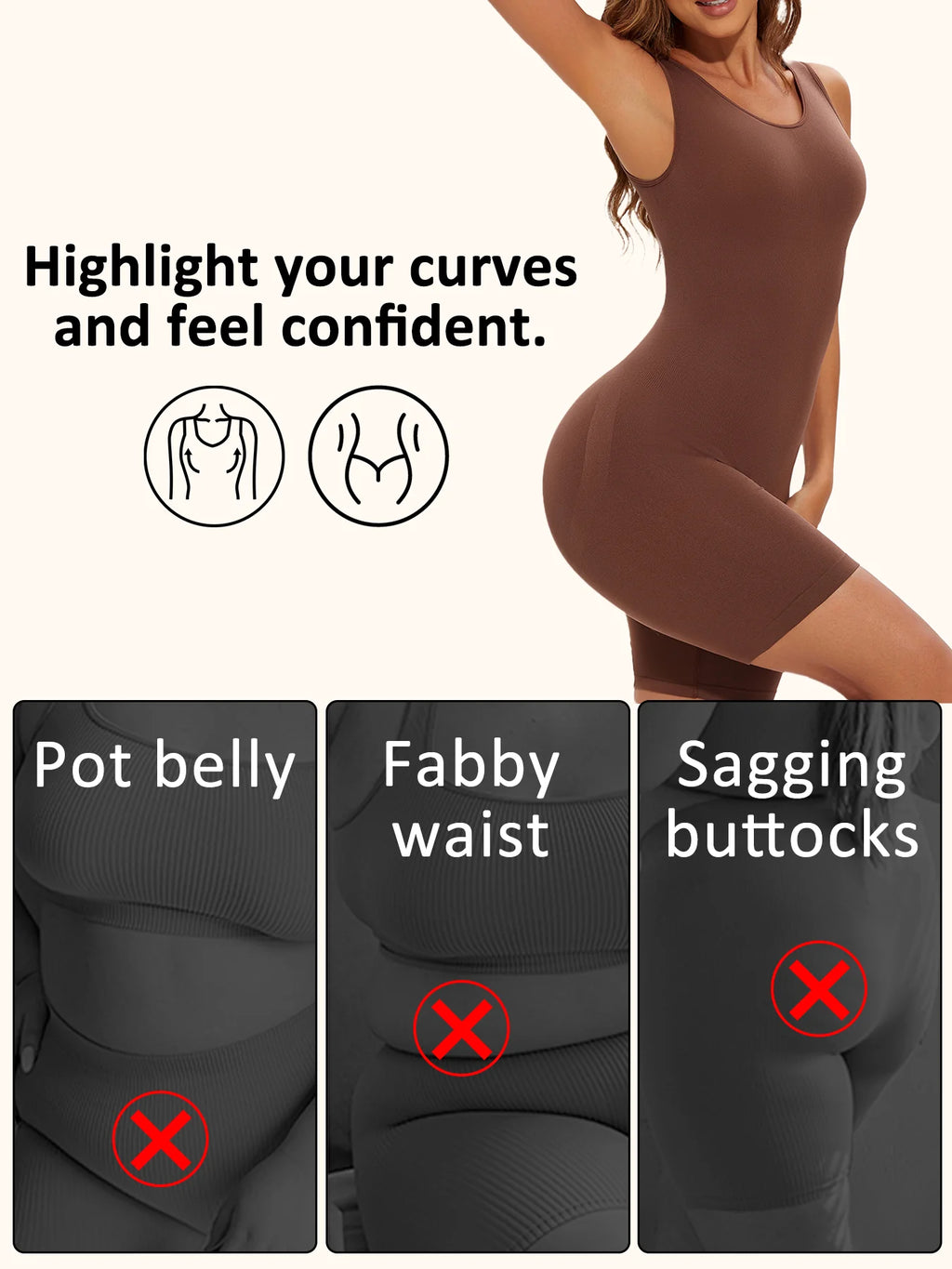 1Peice Solid Tummy Control Shaping Shapewear Seamless High Elastic Bodysuit Lingerie Sexy Sleeveless Tight Body Shaper Black Top