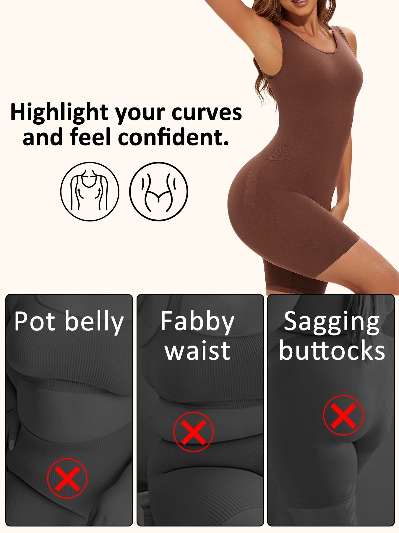 1Peice Solid Tummy Control Shaping Shapewear Seamless High Elastic Bodysuit Lingerie Sexy Sleeveless Tight Body Shaper Black Top