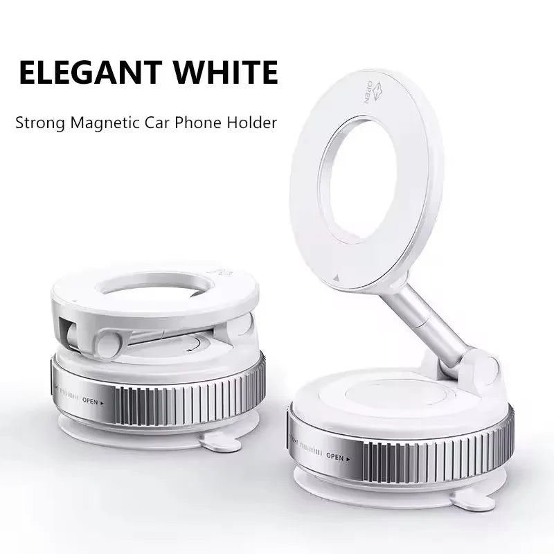 1 Pcs 360° Upgraded Adjustable&Foldable Magnetic Car Mobile Phone Holder Hollow Out Design Rotatable Zinc Alloy And ABS Material