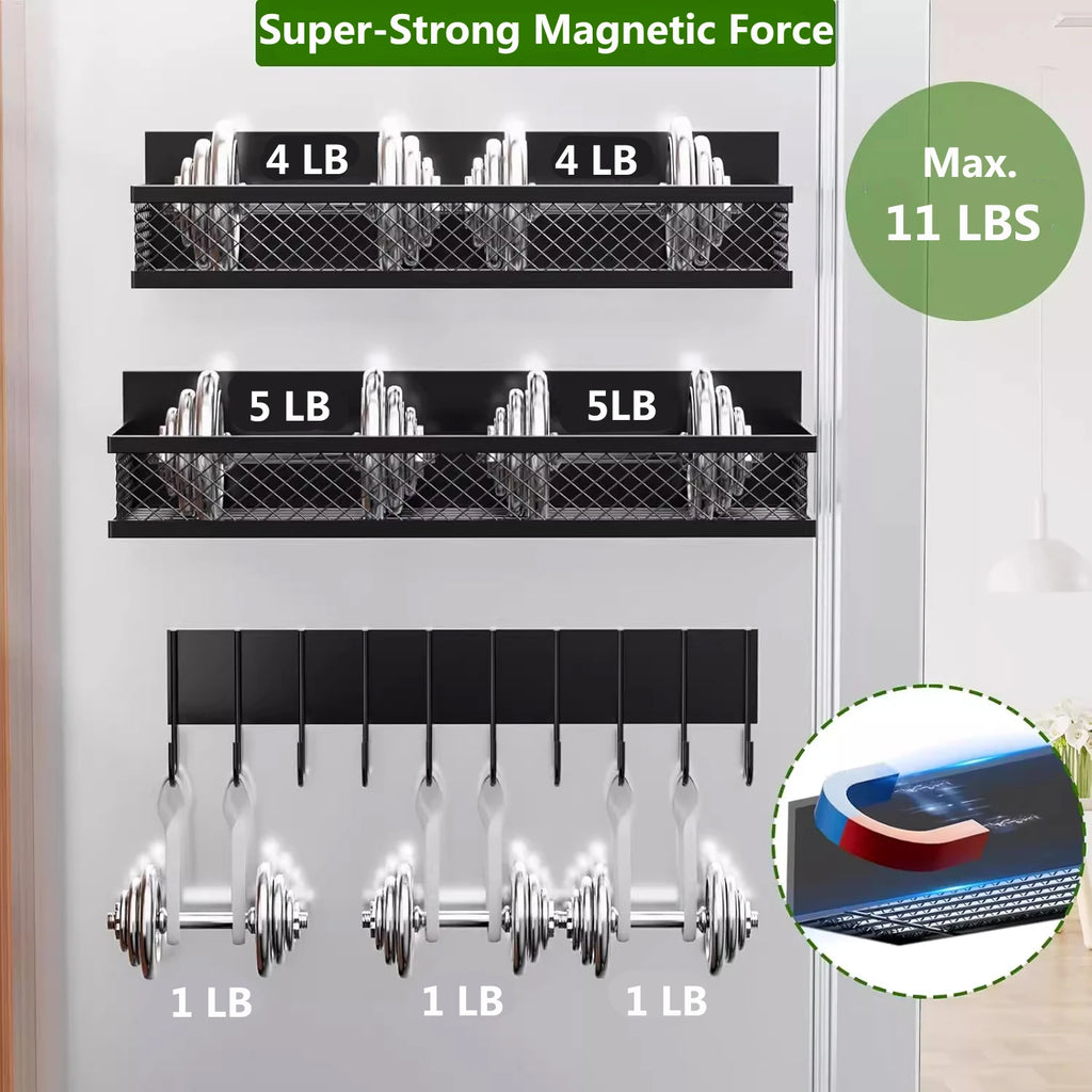 Metal Magnetic Spice Storage Rack for Refrigerator Oven Magnetic Fridge Shelf for DIY Kitchen Spice Organizer Magnetic Shelf