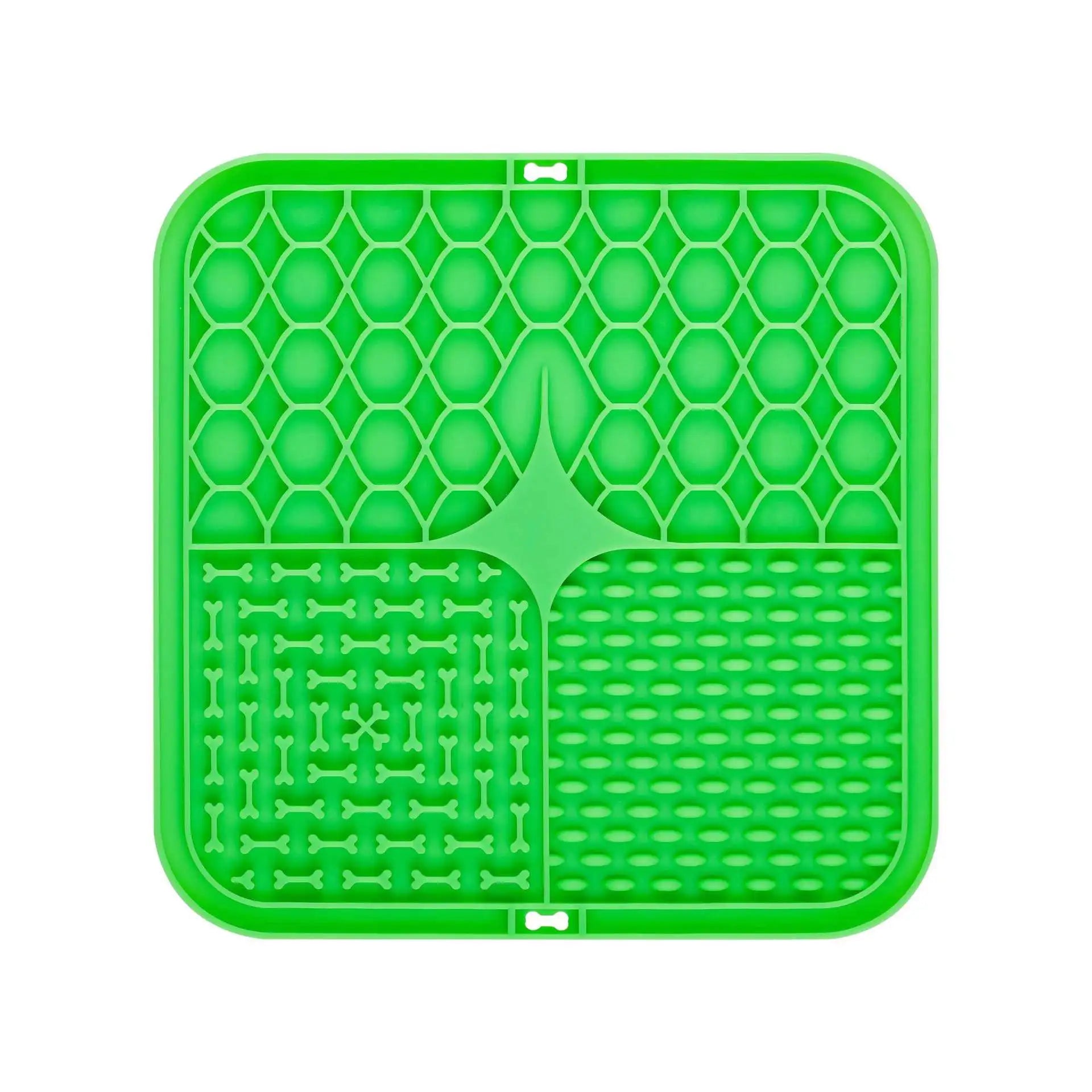 Silicone Dog Lick Mat Anti-Slip Sucker Slow Food Plate Pet Bath Distraction Feeder Mat Reusable Dog Training Feeding Supplies