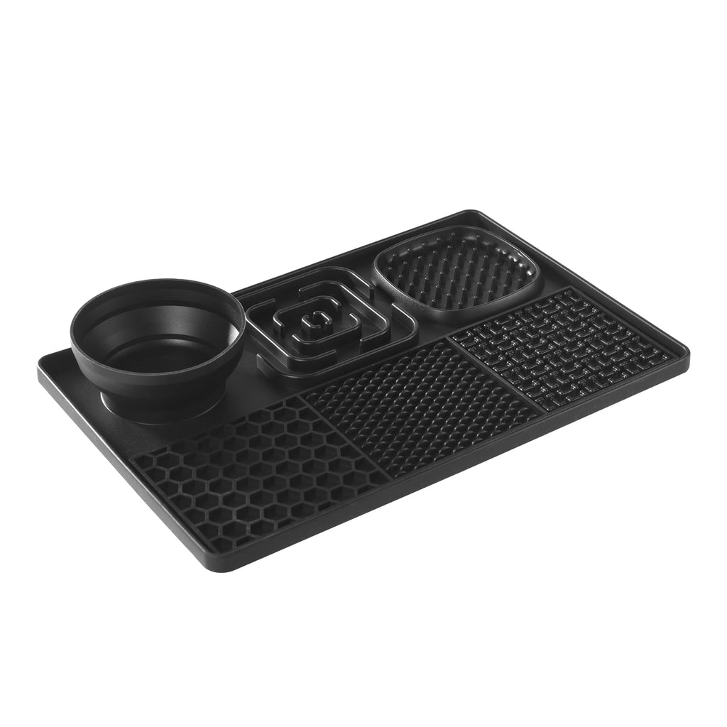 Silicone dog licking pad, slow feeder with suction cup for food and water without BPA
