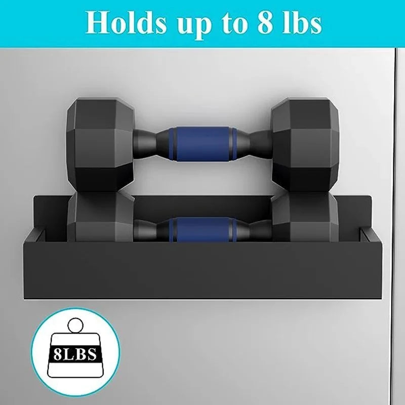 Magnetic Fridge Side Shelf for Spice Storage - Black Iron Space Saving Organizer, Refrigerator Side Rack for Kitchen
