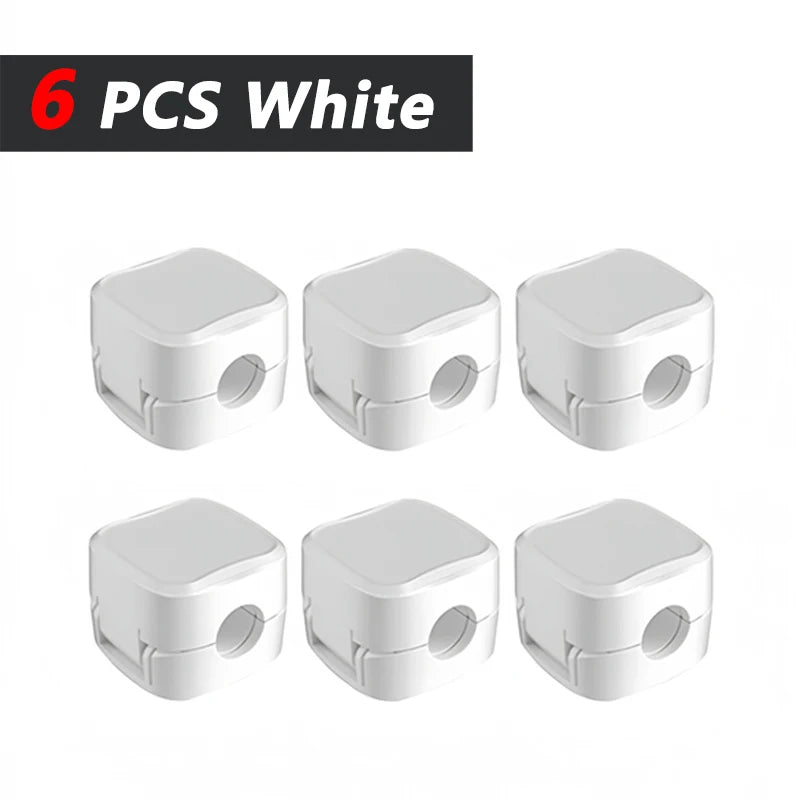 iLMH Non-magnetic Strong Cable Clips Adjustable Cord Holder, Adhesive Under Desk Mgmt Organizer, Home Office Car Wall Desktop