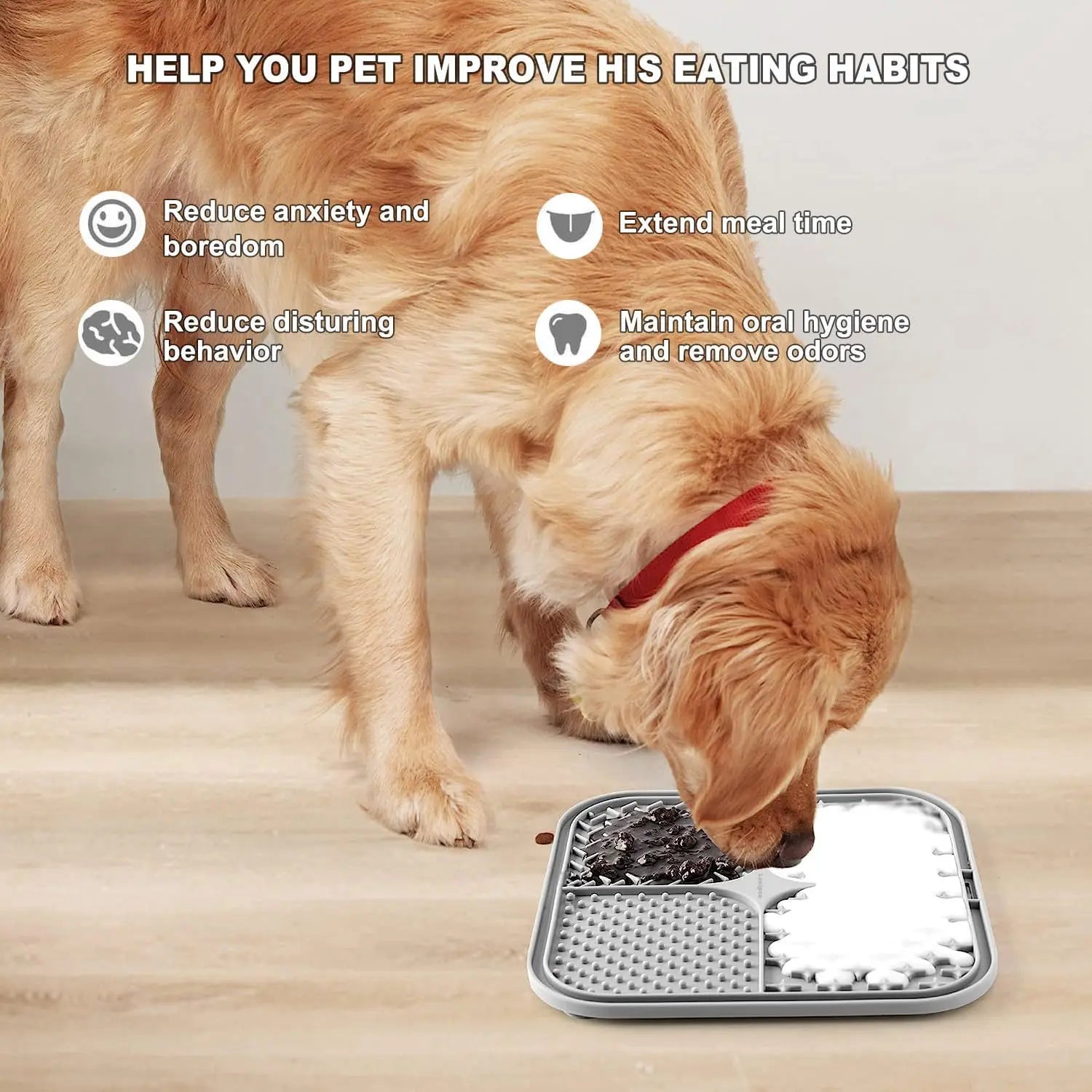 Silicone Dog Lick Mat Anti-Slip Sucker Slow Food Plate Pet Bath Distraction Feeder Mat Reusable Dog Training Feeding Supplies