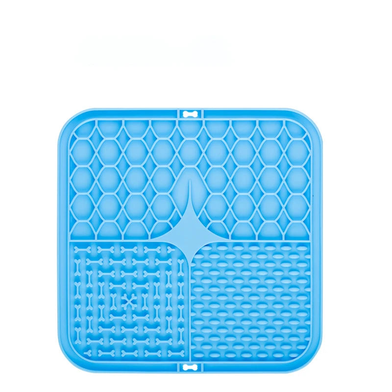 Silicone Dog Lick Mat Anti-Slip Sucker Slow Food Plate Pet Bath Distraction Feeder Mat Reusable Dog Training Feeding Supplies